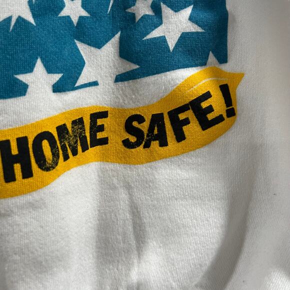 Vintage Patriotic Eagle Support Our Troops White Sweatshirt Size XL - Picture 6 of 6